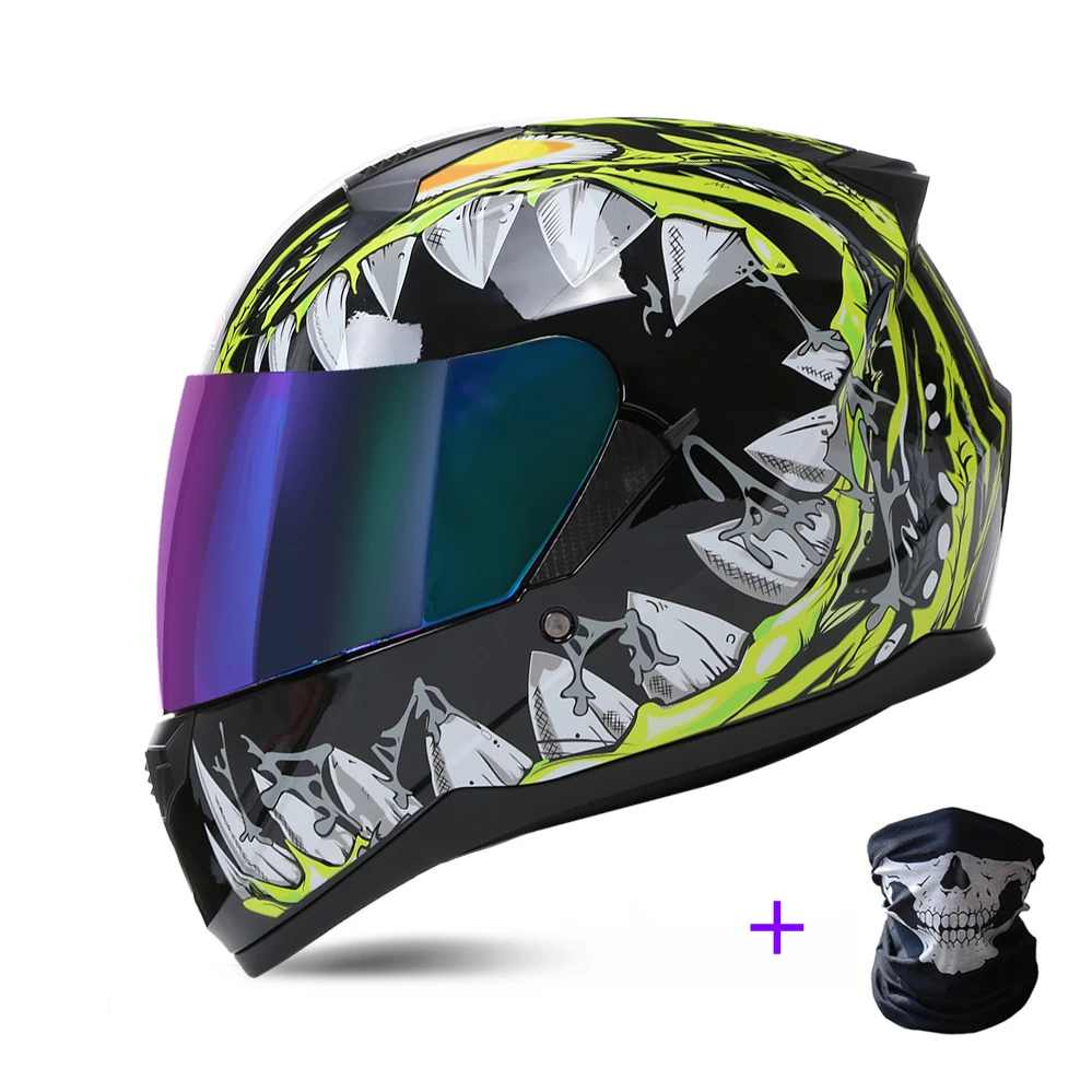 

Dot Approved Full Face Racing Motocross Helmet with Dual Lens High Quality Cool Unisex Motorcycle Casco Moto Capacete Free Mask