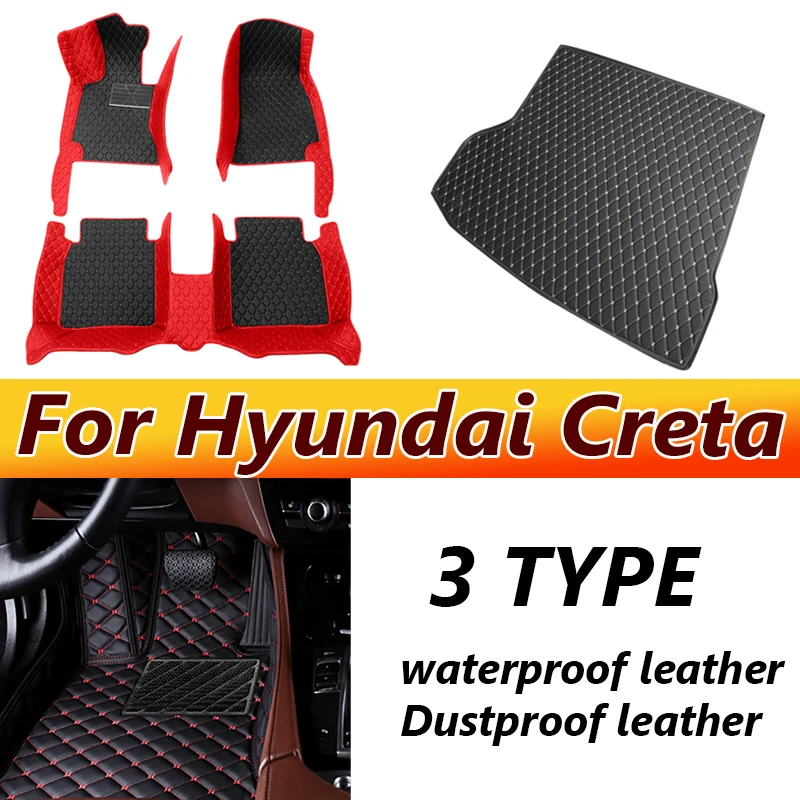 

For Hyundai Creta IX25 2019 2018 2017 2016 2015 Car Floor Mats Styling Decoration Protect Auto Accessories Carpets Interior