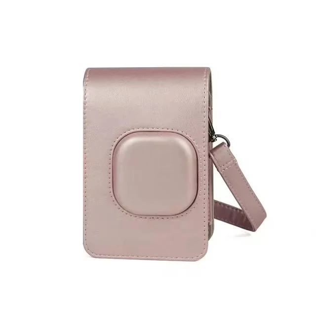 Vintage-Style PU Leather Camera Case with Shoulder Strap - Compact Carry Bag and Protective Cover