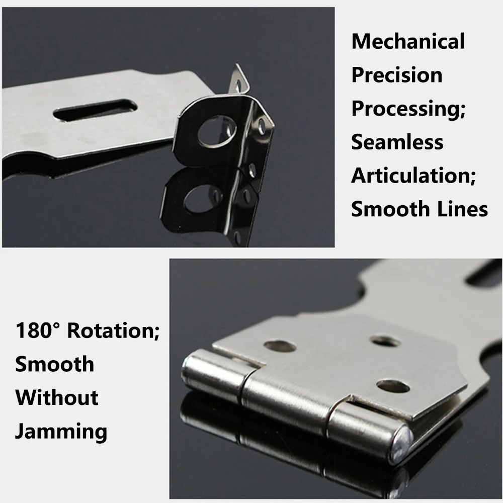 Gate Door Lock Stainless Steel Padlock Anti Theft Hasp Staple Shed Latch Burglar-proof Hardware