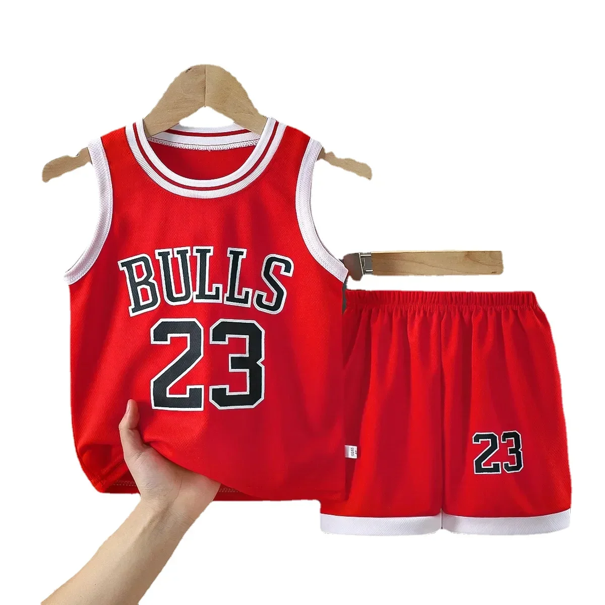 Kids Sports Suit Summer Boys Sports Sets Casual Fashion Trendy Two Pieces Outfits Children Trendy Vest + Shorts New Basketablle Sleeveless Clothes