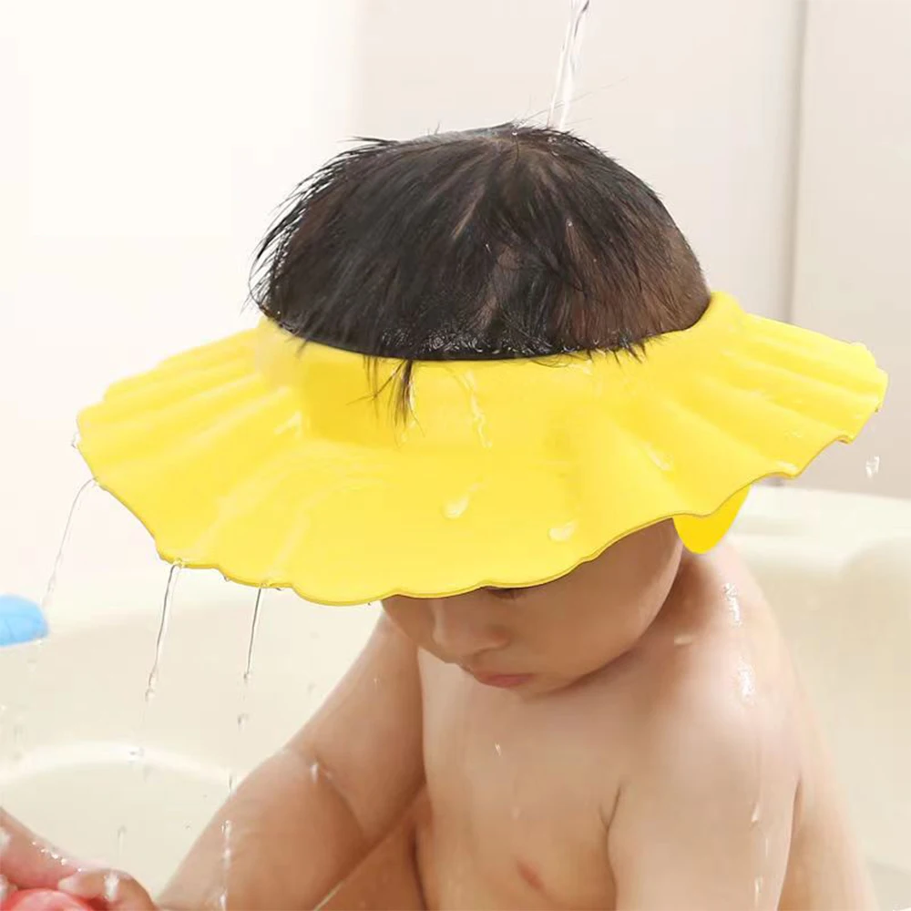 Baby Shampoo Hat Children's Waterproof Ear Protective Hat Photography Accessories Adjustable Children's Barber Hat Toddler Showe 1