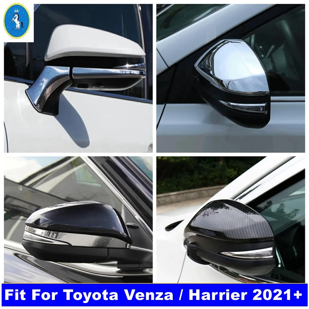 

Carbon Fiber Door Rearview Mirror Protector Shell Housing Cap Rubbing Strip Cover Trim For Toyota Venza / Harrier 2021 - 2023
