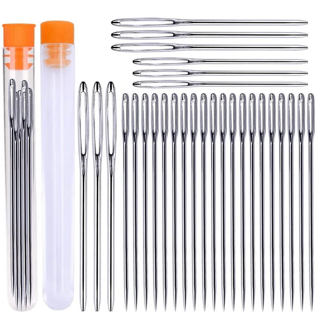 Stainless Steel Knitting Needles  Hand Sewing Needles Large Eyes - 20pcs Large  Eye - Aliexpress