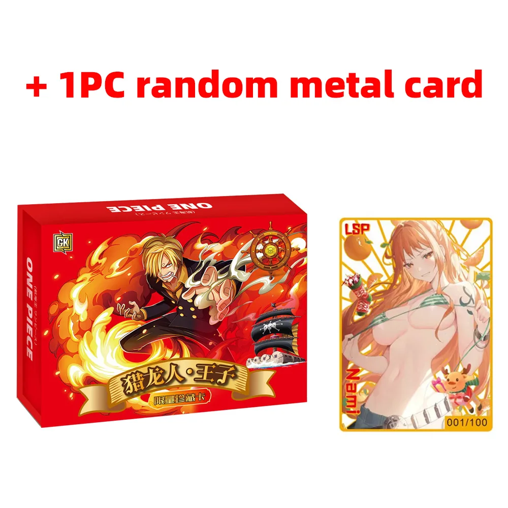 New One Piece Collection Cards Metal Card Rare Booster Box Pack Anime Rufy Zoro Nami Chopper Tcg Giocattolo Regalo Di Compleanno Per Bambini