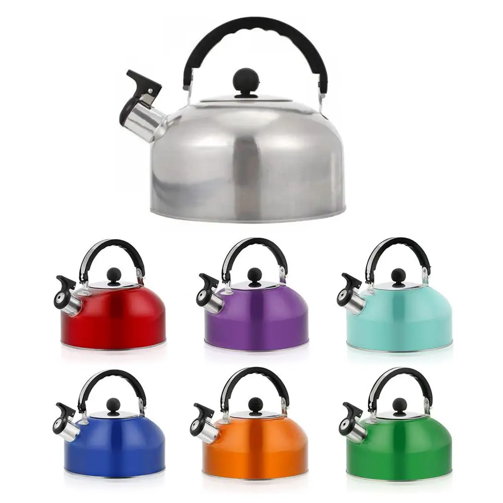 Folding Kettle Portable Folding Kettle 3L Household Flat Bottom Kettle Stainless Steel Gas Stove Cooker For ALL Stove Tops Gas Kettles Boil Water Kitchen Accessories