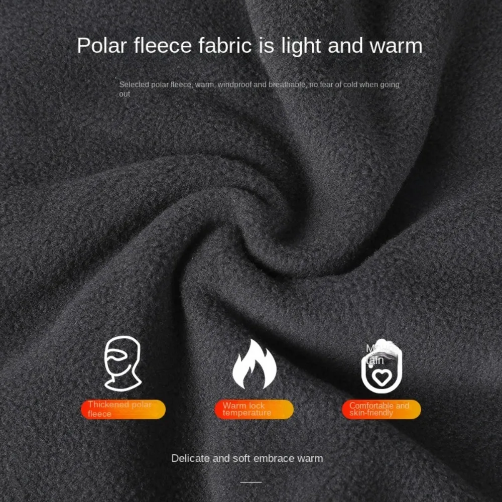 따뜻한 보온 헤드 커버 칼라 모자 플리스 발라클라바 귀 보호 비니 모자 풀오버 캡 겨울 페이스 마스크 남성용 겨울 모자