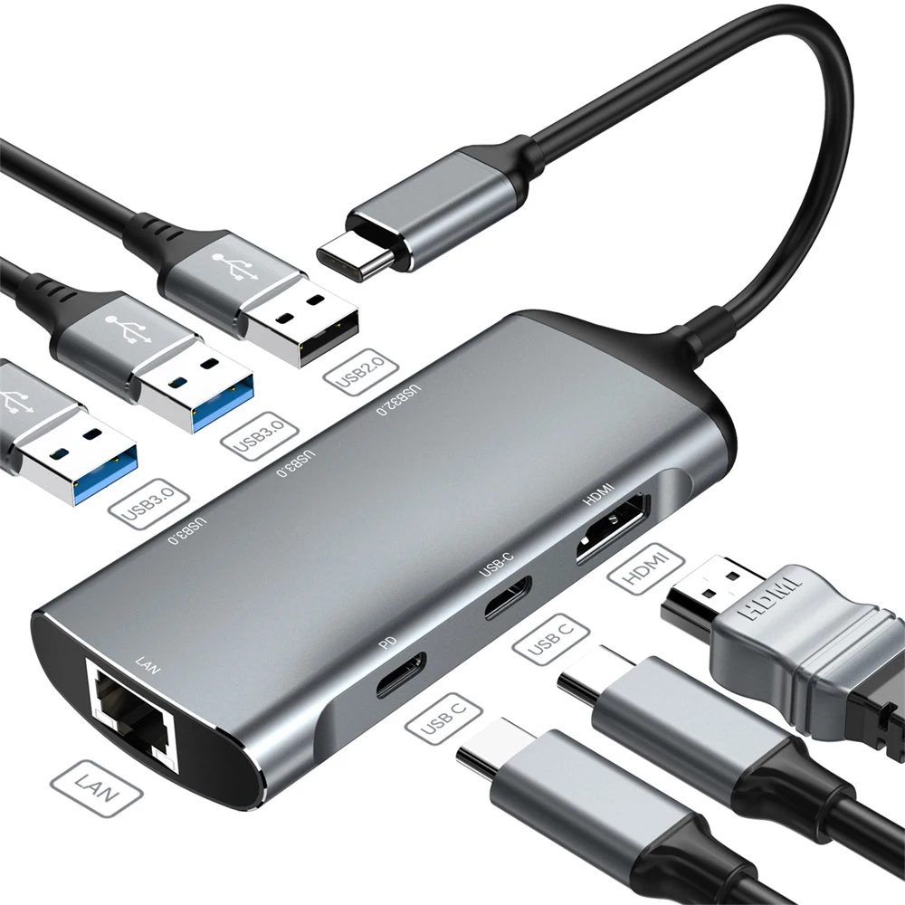 Docking Station Per Laptop Usb C 4K Hdmi Ethernet Pd 100W Per Macbook Pro Air Dell Lenovo Thunderbolt 4/3 Dock Portatile Di Tipo C
