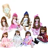 Lifelike Realistic Reborn Baby Girl Doll Toy Full Silicone Body 55 CM 22 Inch Long Hair Princess Toddler Bebe Christmas Gifts 1