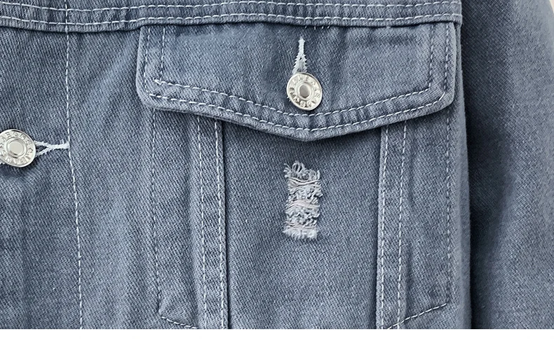 Casual männer Baumwolle Denim Jacken 2026 Frühling Herbst Lose Jeans Jugend Hip Hop Streetwear Feste Denim Mäntel Cowboy Tops Kleidung – Detail 17
