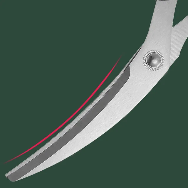 Rozsdamentes Acél Barbecue Steak Többcélú Olló Konyhai Háztartási Étterem Kényelmes Klip Ollók - Image 4