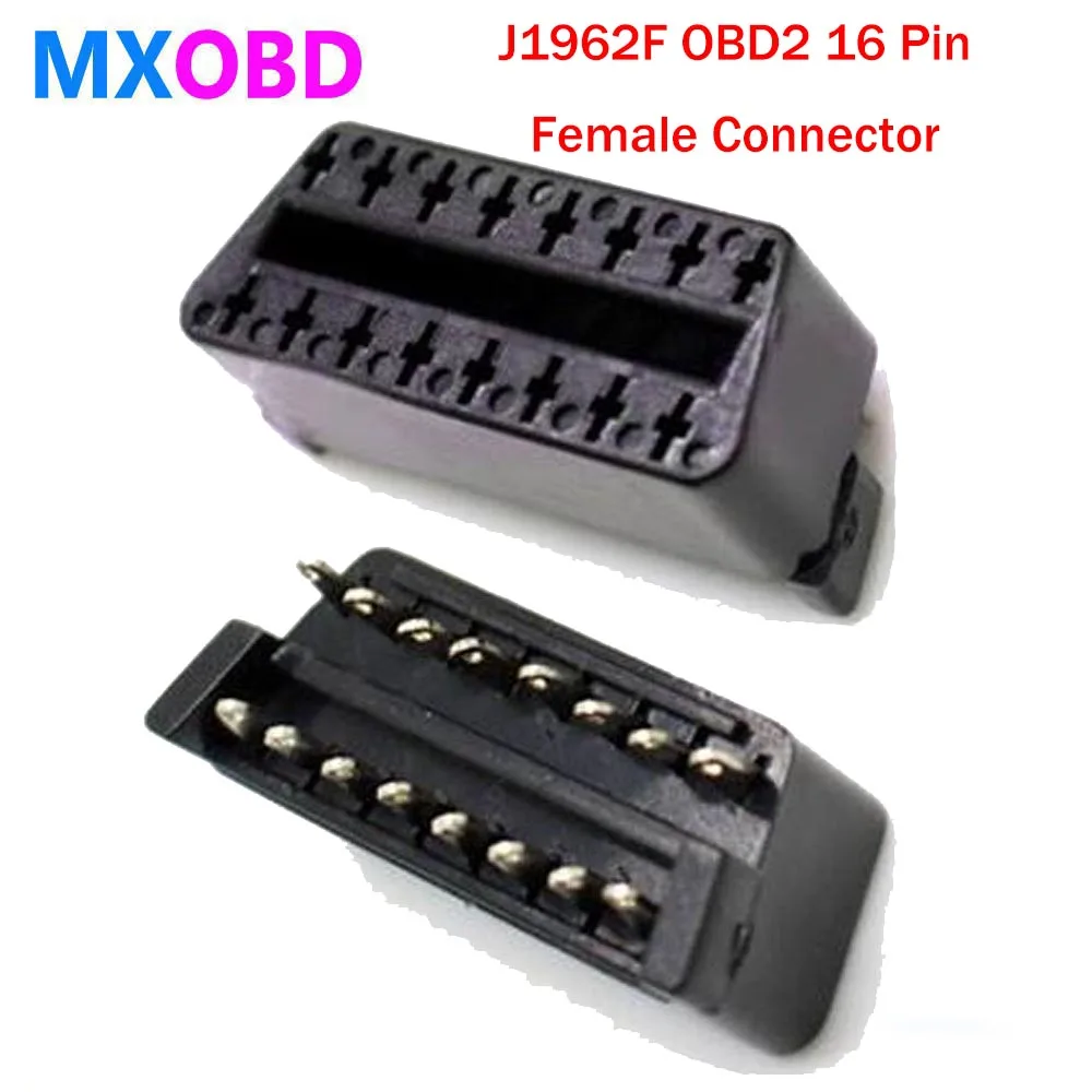 

16Pin Car Diagnostic Tool J1962F OBD2 16 Pin Female Connector OBDII 16pin Connector Adaptor OBD 2 Plug