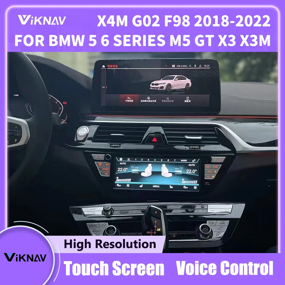 

Экран кондиционера для BMW 5 серии M5 6 серии GT X3 X3M X4 X4M M5 2018-2022, панель кондиционера, ЖК-цифровой