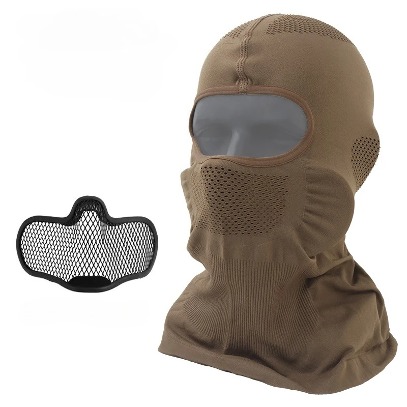 Balaclava Vollgesichtsmaske V1 mit atmungsaktivem Netzschutz, leichte Airsoft-Kopfbedeckung für Paintball, Radfahren, Jagd.