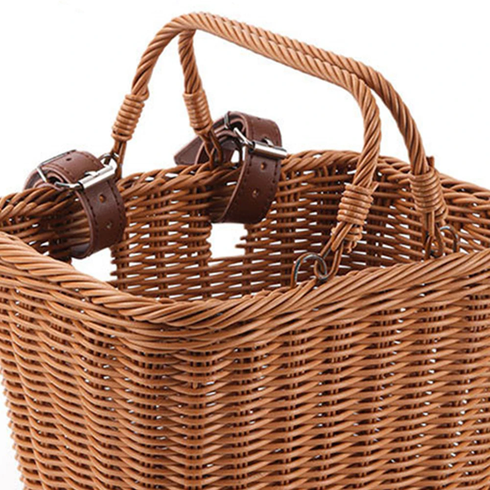 Kids Bike Basket Cycling Handlebar Pouch Bicycle Wicker Baskets Child Scooter Front Storage Basket Children Bike Carrier Bags - 5