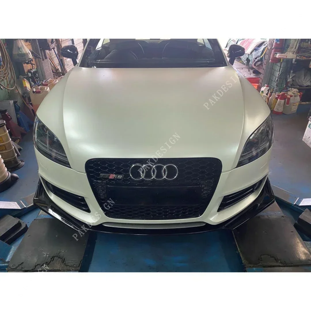 아우디 TT 8J TFSI FSI TDI 표준 2006-2014 BodyKits 액세서리 튜닝을위한 자동차 앞 범퍼 립 스포일러 디퓨저 스플리터