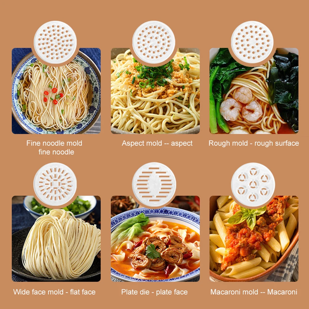 Noodle Press Pasta Attachment Household Electric Pasta Maker Machine USB Rechargeable Noodle Maker For Pasta Handheld Spaghetti Noodles Dough Pressing Machine