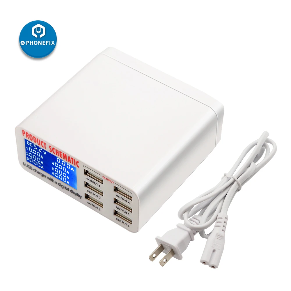USB Ports Quick charge Charger LED Display Multi USB Charging