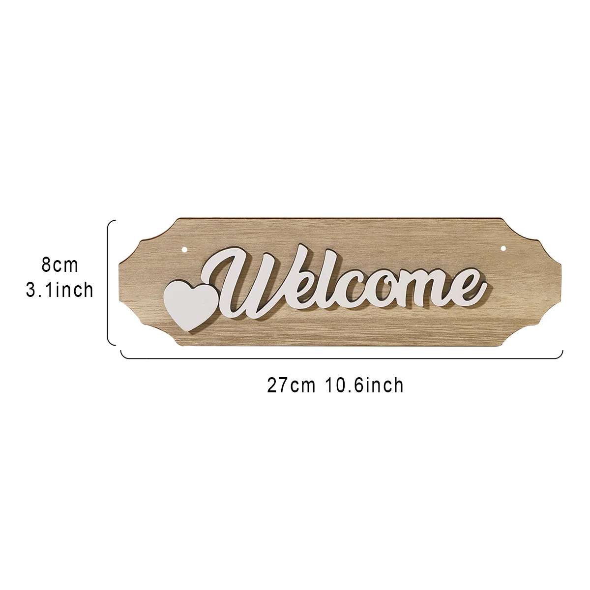 1PC, the "Welcome" English letter welcome doorplate, a lightweight wooden material warm interior wall decoration sign