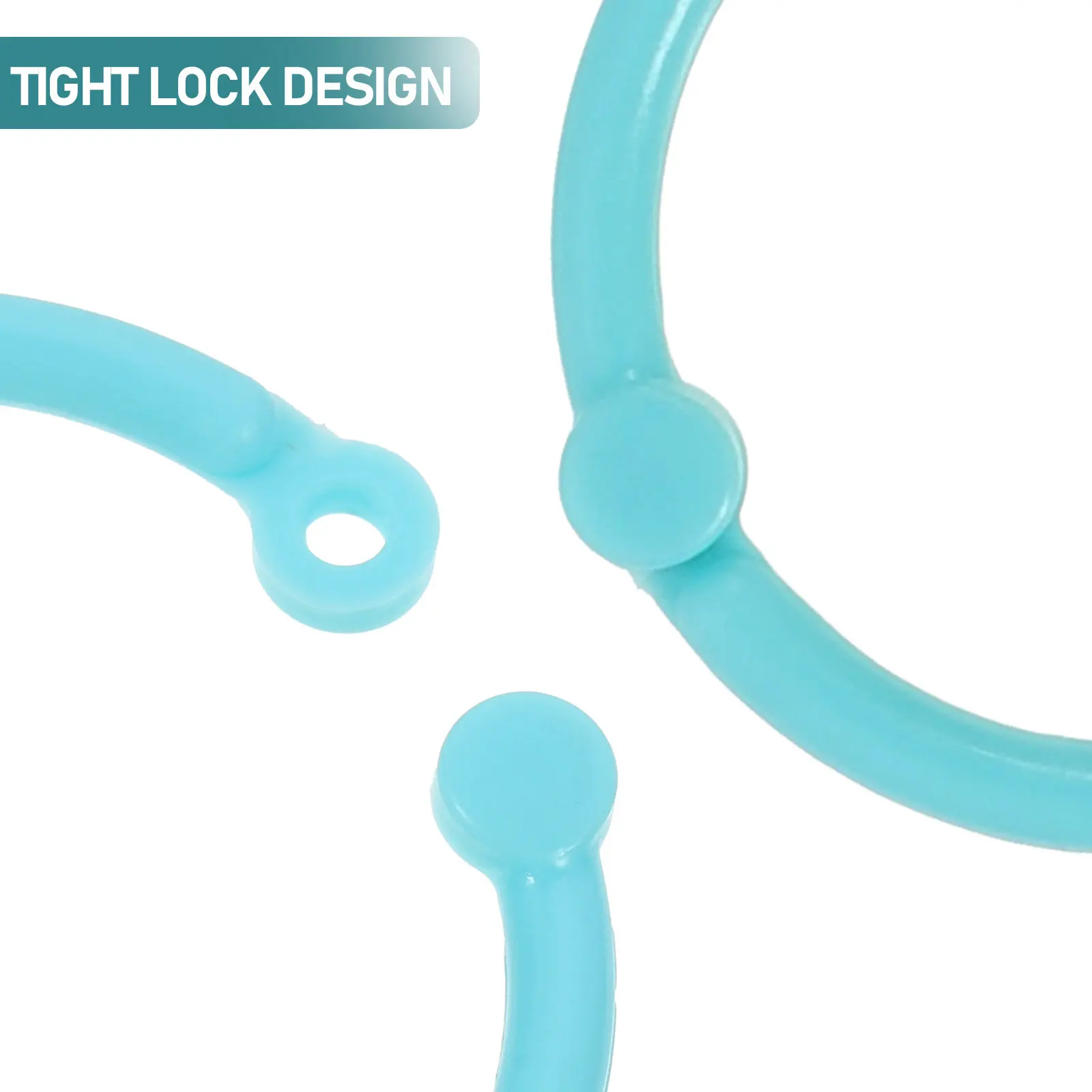 80Pcs 다채로운 플라스틱 바인더 링 간편한 작동 노트 카드용 루스 리프 링 교실 사무실 홈 문서 분류