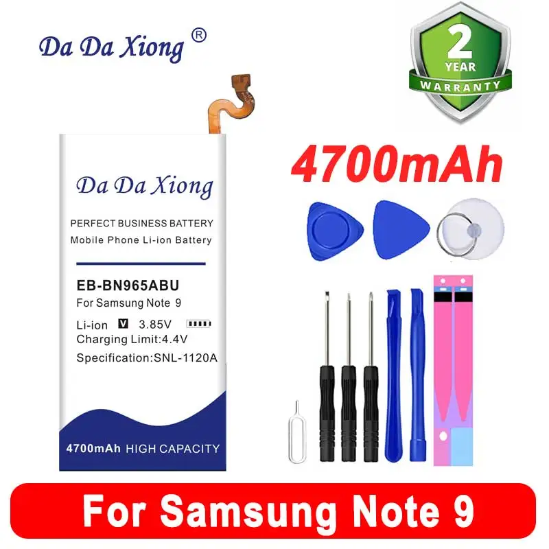 

DaDaXiong 4700mAh EB-BN965ABU Bateria For Samsung Galaxy Note9 Note 9 N960U SM-N9600 SM-N960F N9600 SM-N965F in Stock