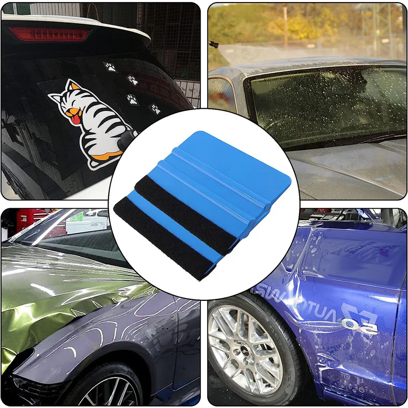 20 teile/satz Vinyl Wrap Rakel mit Stoff Filz Auto Fenster Film Tönung Werkzeug Aufkleber Applikator Schaber Werkzeug Tapete Glättung Werkzeug – Detail 14