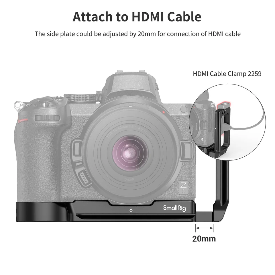 Smallrigカメラl-Nikon z5/z6/z7カメラ用ブラケットarcaベースプレート