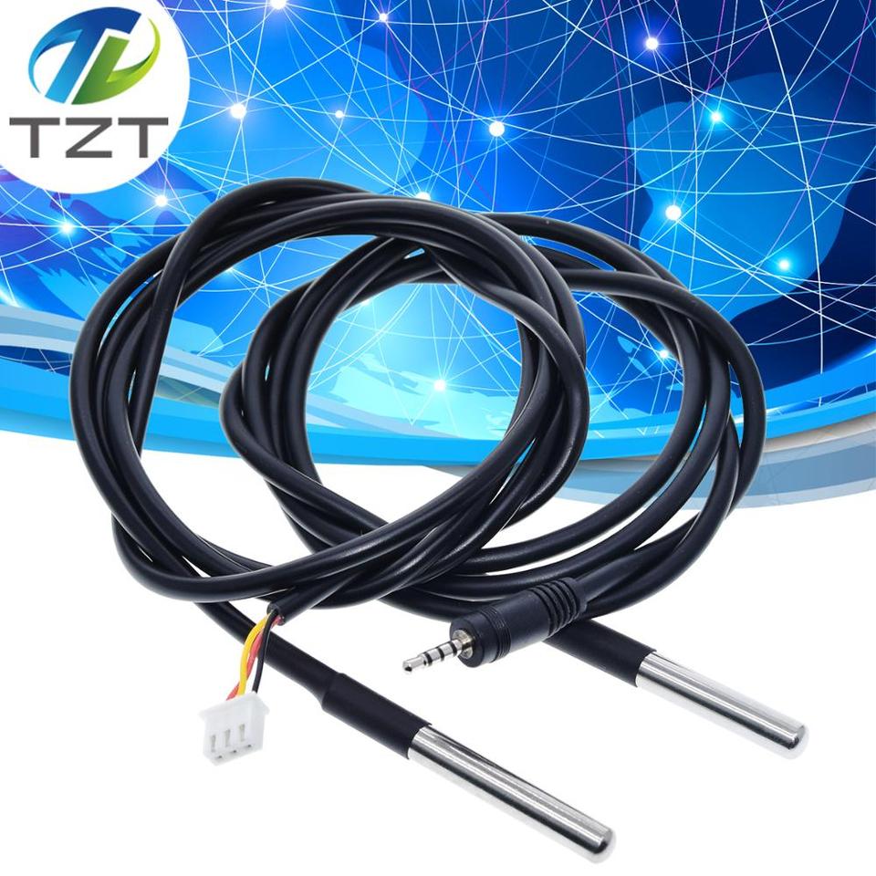 TZT DS1820 Stainless steel package Waterproof DS18b20 temperature probe temperature sensor 18B20 1M/2M//3M For Arduino