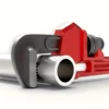 12inch / 8inch Heavy Duty Straight Pipe Wrench, Adjustable Aluminum Plumber Wrench with Floating Hook Jaw and I-Beam Handle, Red 4