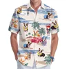3D Full Print Hawaiian Dachshund Graphic Shirt For Men Summer Casual Button Up Surfing Beach Shirts Blusas Mens Oversize Tee Top 3