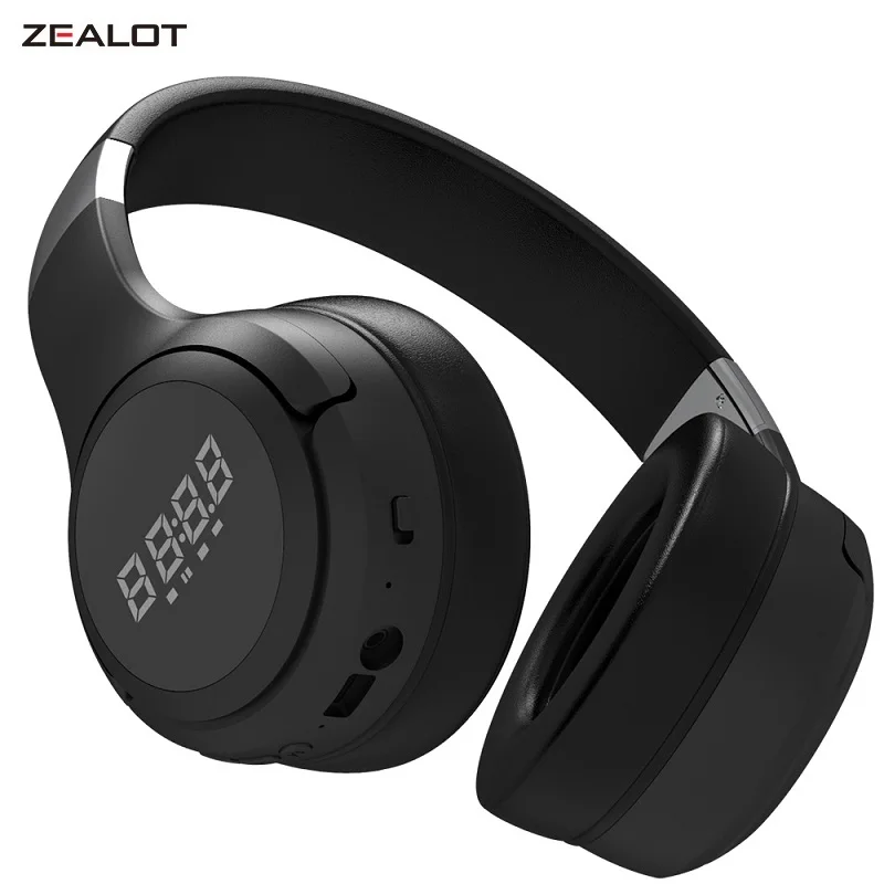 

ZEALOT B28 Portable LCD Wireless Headphones Bluetooth 5.0 Stereo Foldable Headset Audio Mp3 Adjustable Earphones with Mic