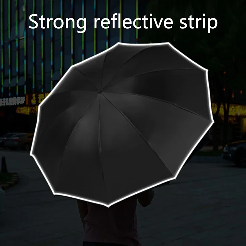 

Car Umbrellas Umbrella Automatic Luxury Windproof Reverse Women Travel Men Sun 20ribs Large Reflective Business Stripe Rain