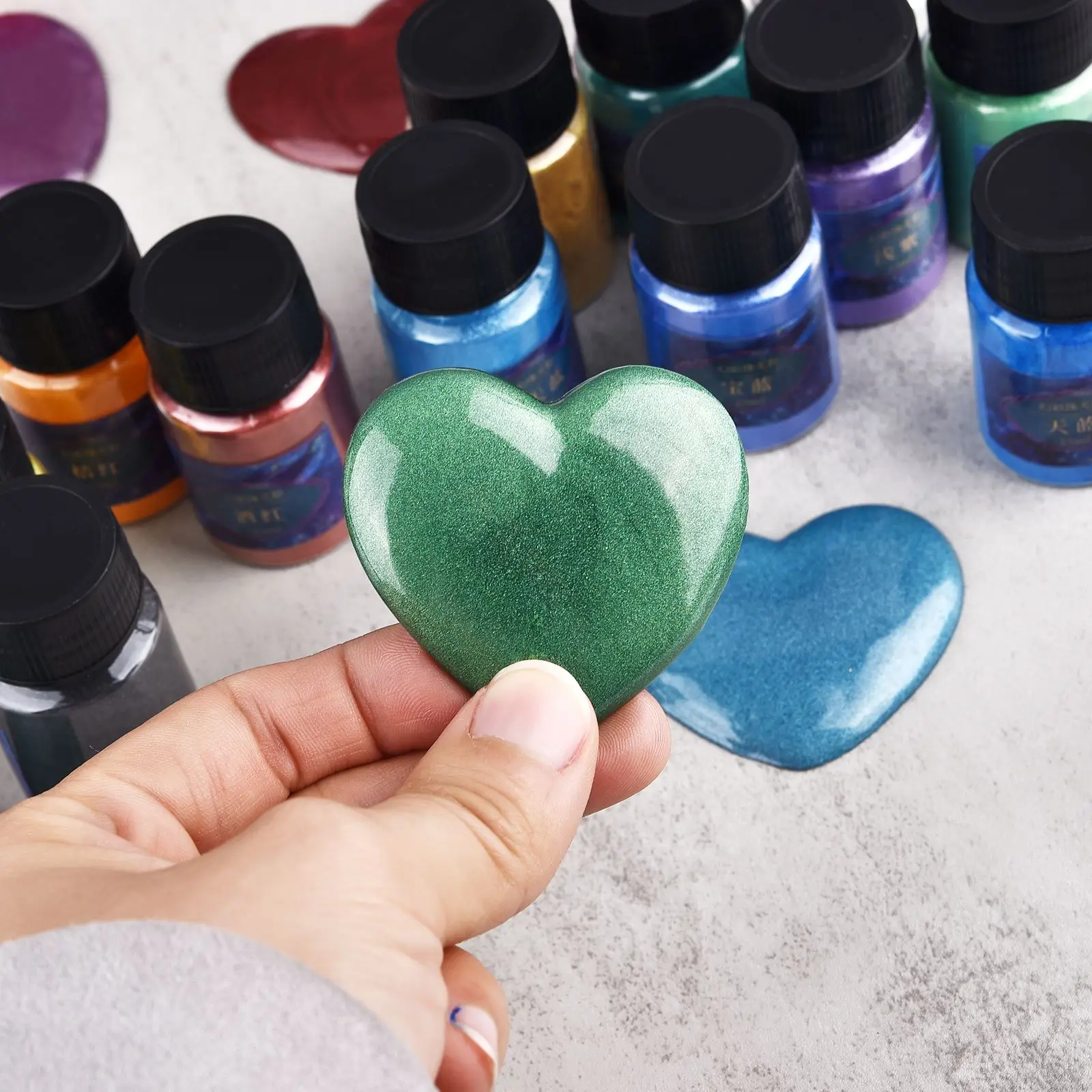 Epoxy Resin Pigment 10ml Resin Pigment Filler Pearlescent Powder Coloring Dye DIY UV Epoxy Resin Jewelry Making Crafts Tools Nail Art Decoration