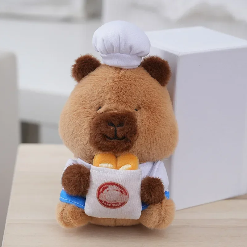 새로운 Capybara 키 체인 요리사 모양 Capybara 가방 키 체인 사진 액세서리 어린이 생일 선물 휴일 작은 선물