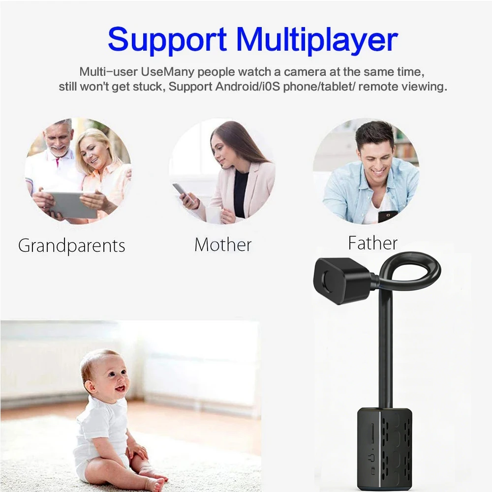 V380 Pro WIFI Mini Camera HD Built-in Battery Human Tracking IP Remote Monitoring Camcorder IR Night Vision Body Protable Camera 5