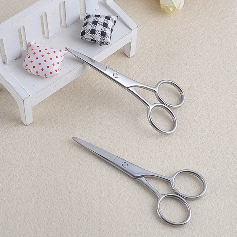 

Pointy Straight Head Men's Beard Scissors Beauty Round Beard Scissors Makeup Gadgets New Convenient Small