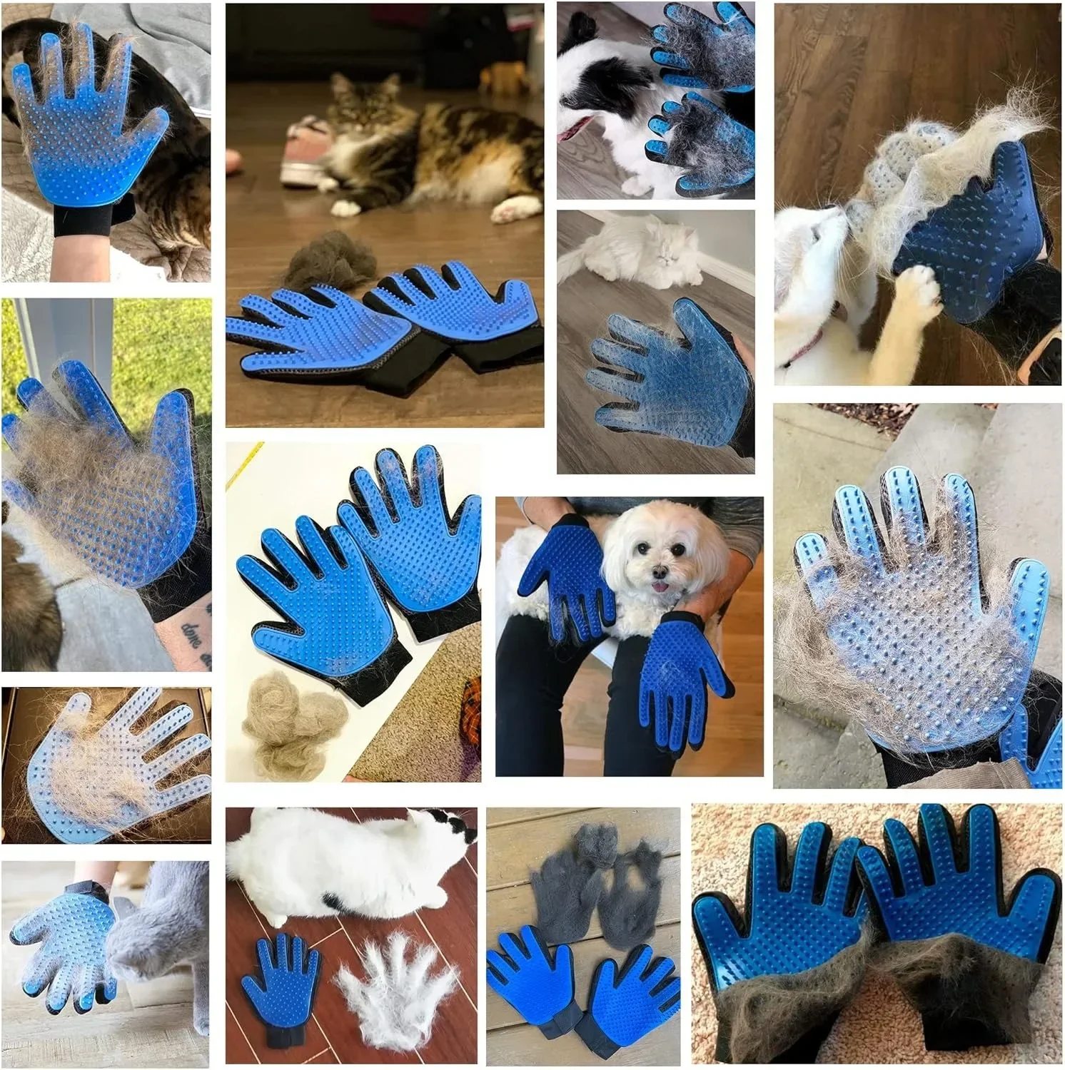 Pet Grooming Gloves Pets Hair Removal Brush Gloves Cats Dogs Horses Bath Brush Cleaning Massage Practical Pet Products pet grooming gloves pet hair remover gloves