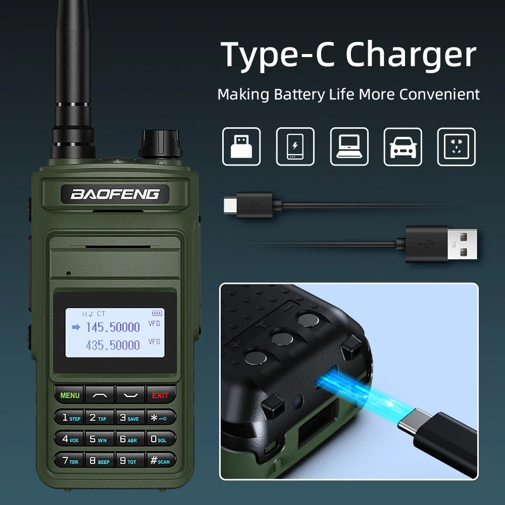 P15UV Baofeng Walkie Talkie Six-Band Type-C Charge UV-15 Pro Max V2 Long Range Communication Radio 999 Channel UV-999 Pro Max V2 2