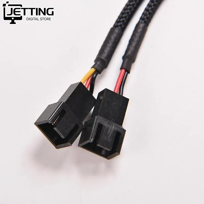 3Pin Female Y-Splitter to Dual 2Pin Male Mainboard Power Cable Adapter PC Computer Case Fan Connect Wire Splitter Convert 1PC