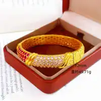Bracelet Exquis pour Femme en Or 24K AU999, Boucle Porte-Bonheur Kaléidoscope Sertie de Diamants, Détails Raffinés 4