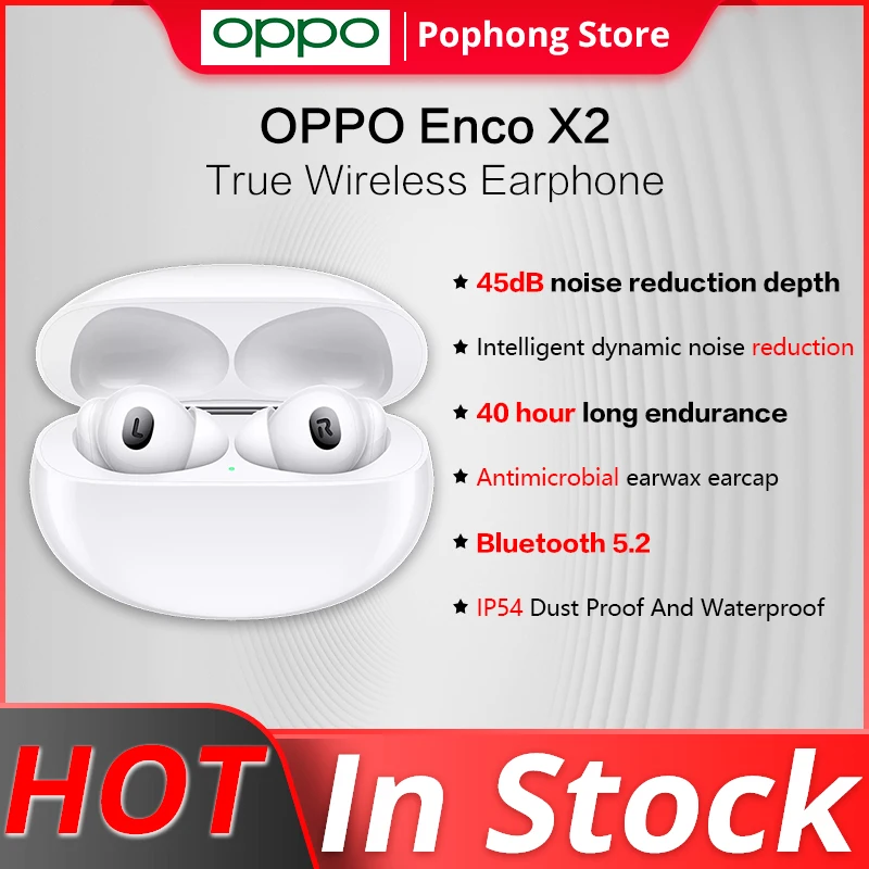 New OPPO Enco X2 TWS Wireless Earbuds Bluetooth 5.2 Earphones Noise  Cancellation