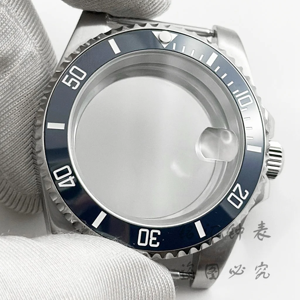 Deep Blue Bezel 40MM Diver Watch Case with Waterproof Sapphire Crystal