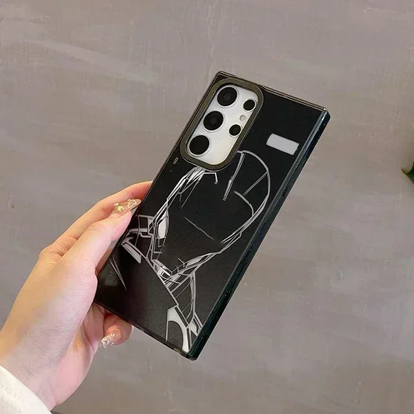 Robot MagSafe Acrylic Black Border Case for Samsung Galaxy S24 U S23U S22 Ultra Shell