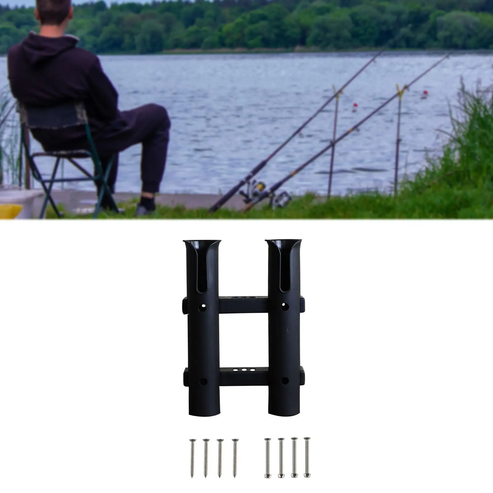 Portacanne da pesca a 2 supporti, accessorio per la pesca, attrezzatura da pesca, supporto per canne da pesca, portacanne per imbarcazioni, kayak, auto, canoe e barche
