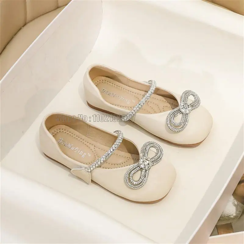 Girls Princess Spring Fashion Dress Baby Kids Flats Rhinestone Glitter Soft Sole Shoes girls shoes girls flats