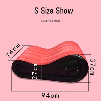 Inflatable Sex Sofa Erotic Chair Sexules Pose Furniture Adult Games Outdoor Foldable Bed Sex Toys for Couples Two With Handcuffs 2