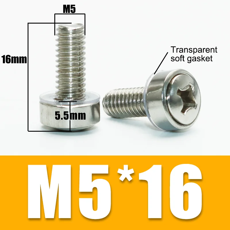 Durable Stainless Steel Rack Mount Fastener Set - M6*16 for Network and Server Equipment