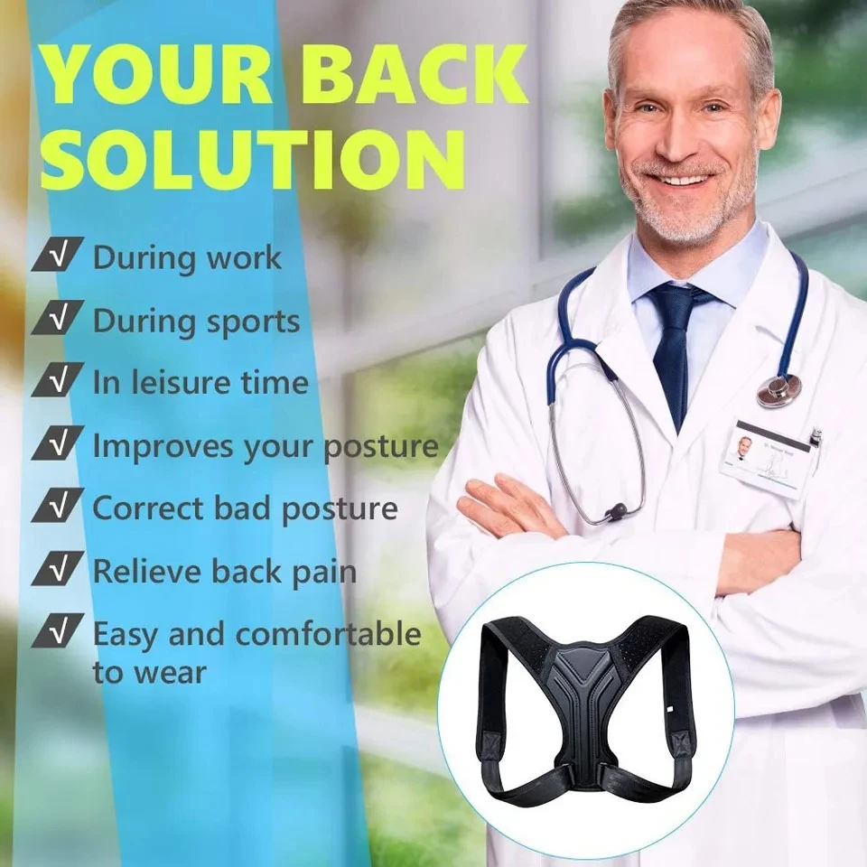 LOOGDEEL Posture Corrector Back Brace Adjustable for Upper Back Shoulder Pain Relief Trainer Spine Support posture corrector belt posture corrector shoulder support