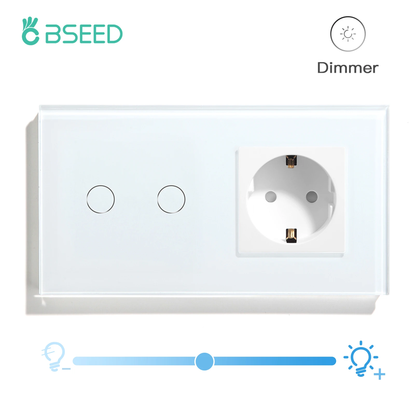 Bseed Touch Dimmer 1/2 Gang Met Eu Standaard Dimbare Muur Schakelaar