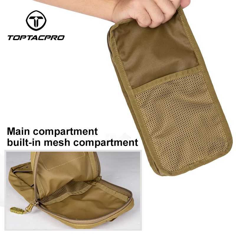 TOPTACPRO Tactical Hydration Pouch W/ Inner Bladder Water Bag Laser Cut MOLLE Hydration Pouch 8504